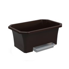 전원 채소밭 클래식 화분, 다크브라운, 1개