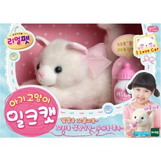 토이트론 리얼펫 아기고양이 밀크캣 인형, 혼합 색상, 1개