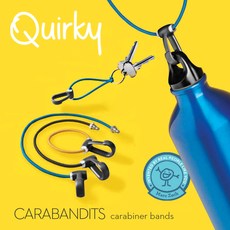 多用途掛環束帶6入 (Carabandits), 黃色,藍色,灰色, 1套