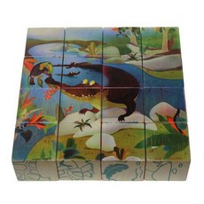 VOILA 野生動物拼圖立方體, 16入, 混色