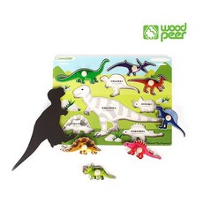 Woodpia 手柄拼圖 恐龍, 1套
