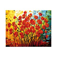 繪製名畫快樂花朵