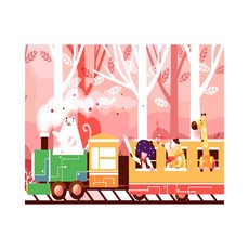 畫名畫幸福列車