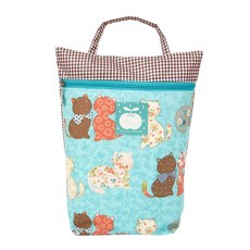 코니아일랜드 어린이집 다용도 방수파우치 러블리캣, 러블리캣블루