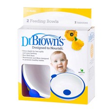 Dr.Brown's 布朗博士 食品碗 2入, 藍色+橘色, 1組