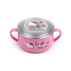 락앤락 헬로키티 레이스뚜껑 스텐이유볼 LKT481, 핑크, 1개