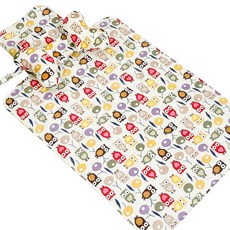 코니아일랜드 휴대용 기저귀 매트 앤 유아용 목베개 세트, 베이직아울, 2개