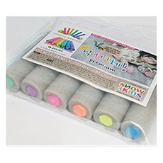 낙서크레용 프리미엄 원형, 핑크,블루,옐로우,그린,퍼플,오렌지, 6색