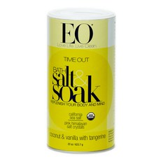 EO Products 배스 솔트 & 소크 코코넛 & 바닐라 with 탠저린, 623.7g, 1개