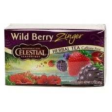 Celestial Seasonings 와일드 베리 진저 허벌 티 카페인 프리, 2g, 20개입, 1개
