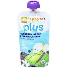 Happy Baby 어린이 슈퍼 푸드 120g, 블루베리, 사과&퍼플캐럿, 1개
