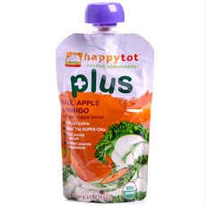 해피베이비 프루트 앤 베지 블렌드 플러스 120g, 케일, 사과 & 망고(Kale, Apple & Mango), 1개