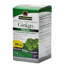 네이쳐스앤서 징코 80mg 베지테리안 캡슐, 60개입, 1개, 60정