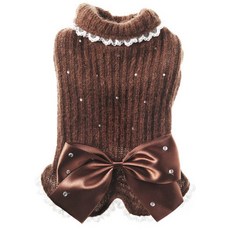 Puppy Angel 大蝴蝶結針織毛衣 棕色