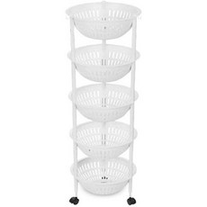UONEPS 多用途廚房籃 5 層白色, 白色