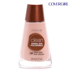 CoverGirl 클린 노멀 스킨 리퀴드 메이크업 30ml, 130ClassicBeige, 1개
