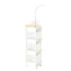 스마일 정리함 직사각 4단 C형, 화이트, 1개