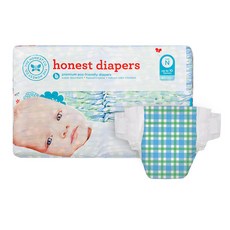 어니스트 Blue Gingham 밴드형, 신생아용(NB), 40매, 0단계, 40매