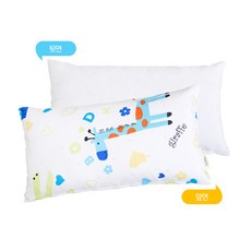 Coney Island 動物圖案印花絲質枕頭套 藍色 45*25cm