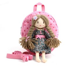 WINGHOUSE 玩偶造型防走失後背包, 粉色