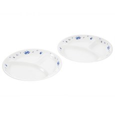 Corelle 康寧 印花3格分隔盤 3入, 藍莓