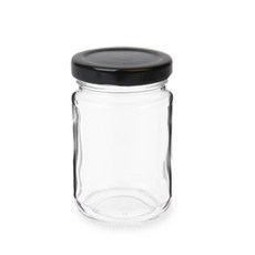 Glasslock 黑色 直筒型玻璃 HA 密封容器 收縮膜, 160ml, 1個