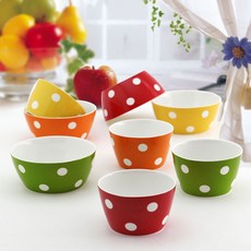 ZEN 러블리도트 공기대접세트 8p, 2종 (공기, 대접), 1개