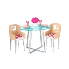 바비 가구 거실 다이닝 세트, 혼합 색상, 1개