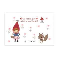신지가토 키친파이브 강화유리도마 30 x 20cm, 소녀와 여우, 1개