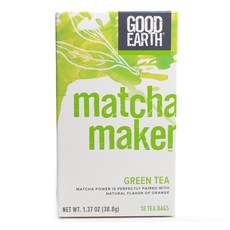 Good Earth Teaa 말차 메이커 그린 티, 2.1g, 18개입, 18개입