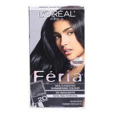 L'Oreal 페리아 퍼머넌트 헤어 컬러 젤, Black, 1개