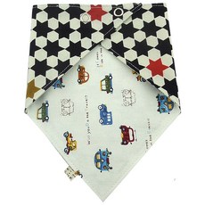 하트궁딩이 아동용 양면 삼각 스카프빕