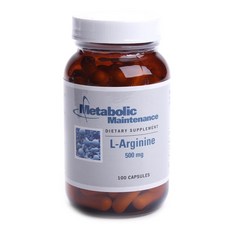 Metabolic Maintenance L-아르지닌 500mg 캡슐, 100개입, 1개, 100정