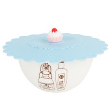 실리콘 찬기뚜껑 중, 케잌-블루, 1개