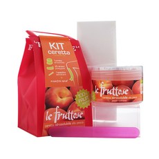 Le fruttose居家蜜蠟美體護理組 桃子香, 除毛蠟+刮棒+除毛貼片 25片, 350g, 1組
