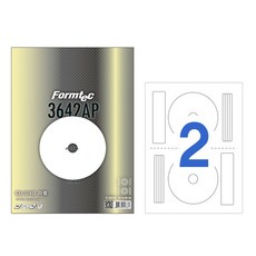 폼텍 CD/DVD 라벨 CS-3642AP, 화이트, 1권