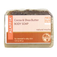 Alaffia 코코아 & 시어 버터 바디 솝, 85g, 1개