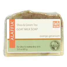 Alaffia 시어 & 그린 티 리바이탈라이징 고트 밀크 솝, 85g, 1개
