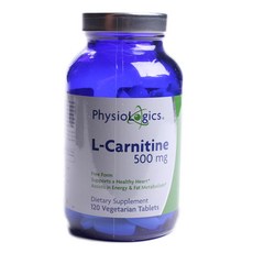 피지올로직스 L-카르니틴 500mg 베지테리안 타블렛, 120개입, 1개, 120정