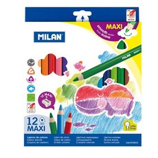 MILAN 彩色鉛筆+削筆器, 混色, 12色
