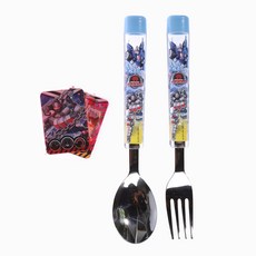 터닝메카드 체인지스푼포크세트, 혼합 색상, 2종 (스푼, 포크), 1개