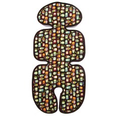 Organic Factory 兩用安全座椅推車墊, 貓頭鷹款(棕色)