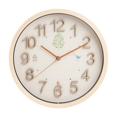 ORIENT 低噪音圓形印花實木壁鐘 OT689M