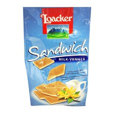 로아커 샌드위치 밀크바닐라 웨하스, 200g, 2개