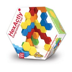 짐월드 Fat Brain육각모형퍼즐 HexActly, 3세이상, 1개