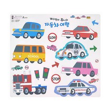 강경숙칠판 개구쟁이 주니의 자동차 여행 자석놀이, 혼합색상, 개구쟁이 주니, 1개