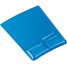 Fellowes 斐樂 Microban Health V 護腕滑鼠墊, 藍色, 1個