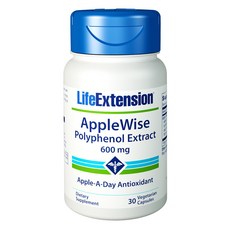 라이프익스텐션 애플와이즈 폴리페놀 추출물 600mg 베지테리안 캡슐, 1개, 30정