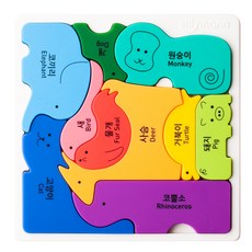 sillymann 鉑金矽膠動物拼圖 WSB531, 3歲以上