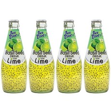 주스쿨 바질시드 드링크 라임맛, 4개, 300ml